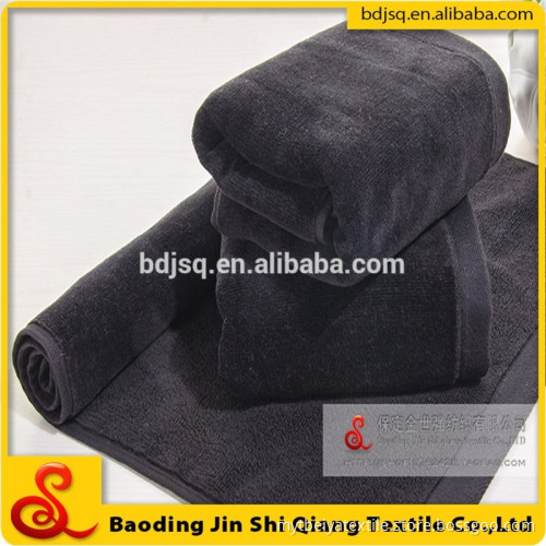 Wholesale Solid Black Terry 100% cotton bleach proof salon towel